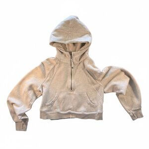 lululemon athletica Cropped Half-Zip Hoodie in Light Taupe